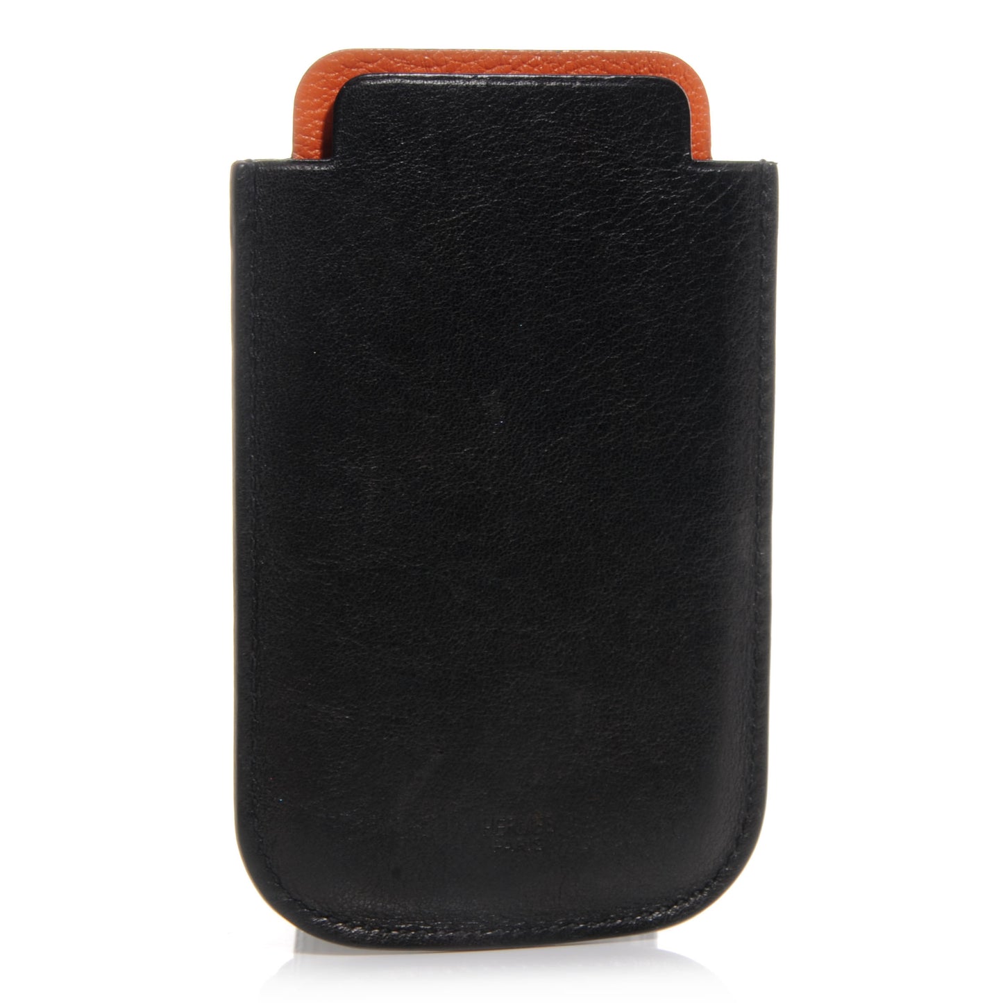 Swift Leather iPhone 4 4S Case Black Orange