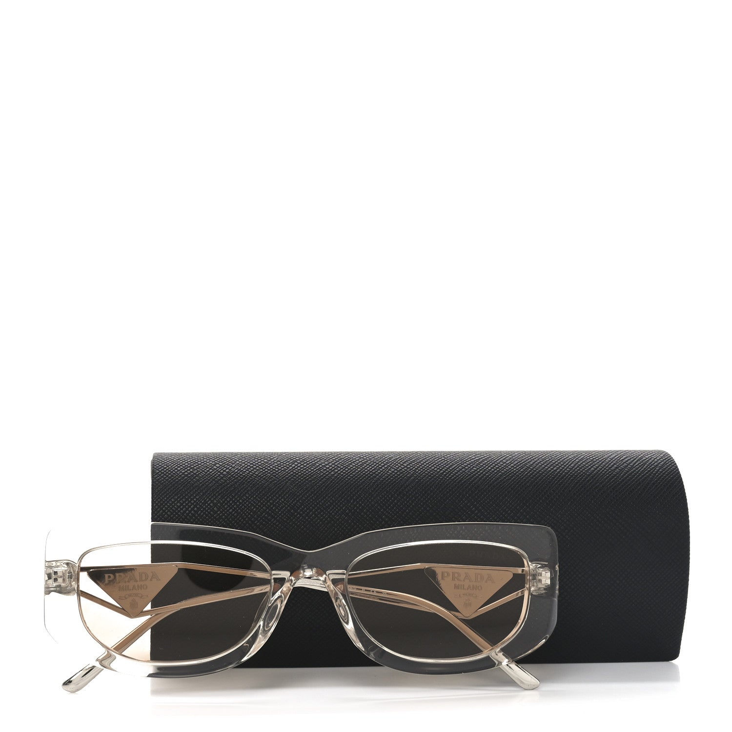 Prada Acetate Sunglasses SPR 14YS Crystal Beige 7 of 7