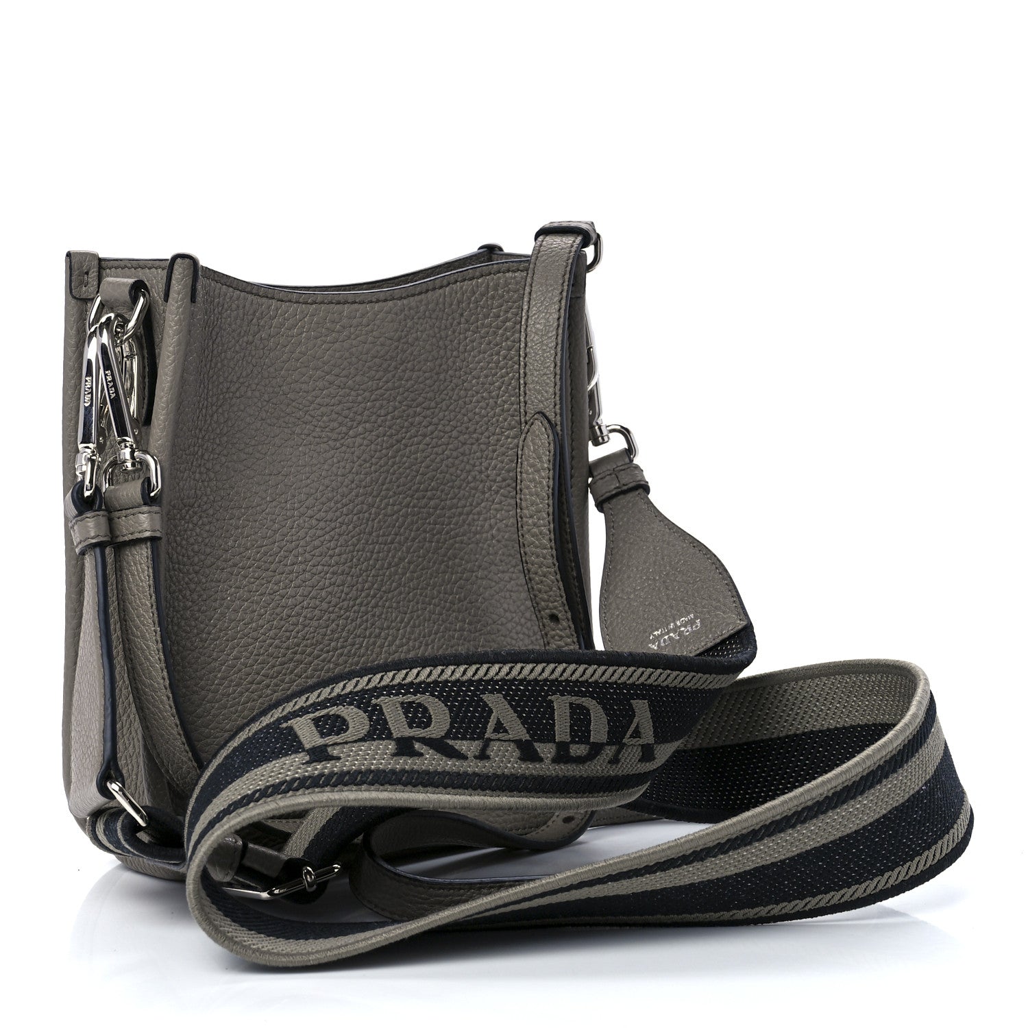 Prada Vitello Daino Soft Mini Hobo Messenger Bag Argilla 2 of 10