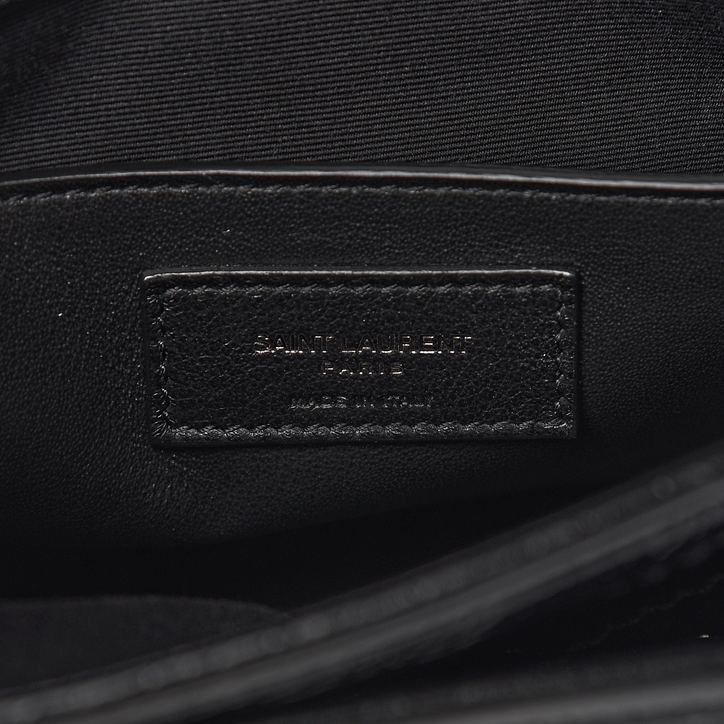 Crinkled Calfskin Matelasse Monogram Baby Niki Chain Satchel Black