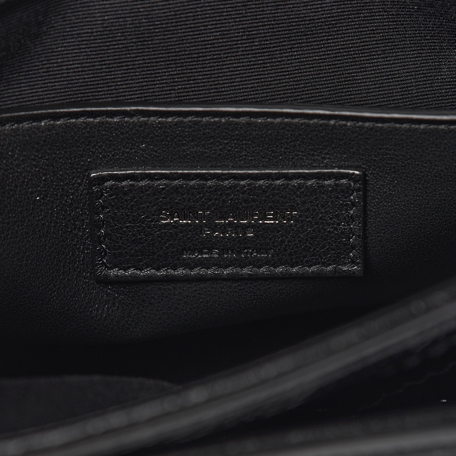 Saint Laurent Crinkled Calfskin Matelasse Monogram Baby Niki Chain Satchel Black 6 of 11