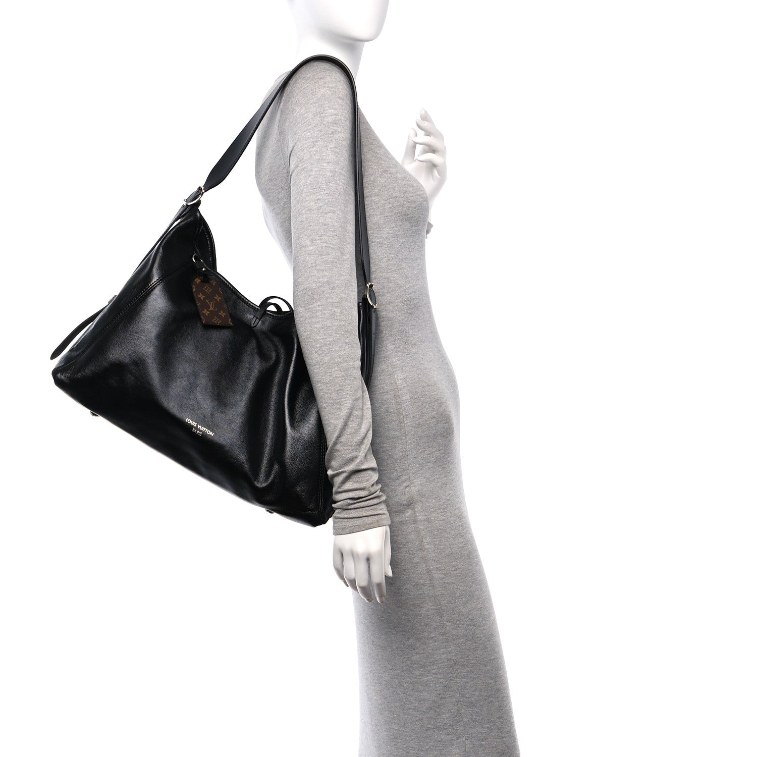 Louis Vuitton Lambskin CarryAll Vibe MM Black 2 of 10