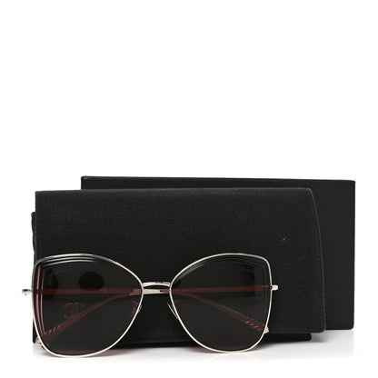 Chanel Metal Butterfly Sunglasses 4253 Silver Pink 7 of 7