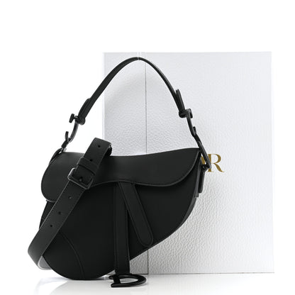 Christian Dior Ultra Matte Calfskin Mini Saddle Bag With Strap Black 13 of 13