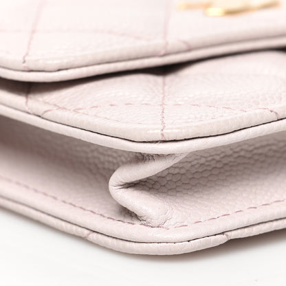 Chanel Caviar Quilted Miss Coco Clutch With Chain Light Purple 11 of 12