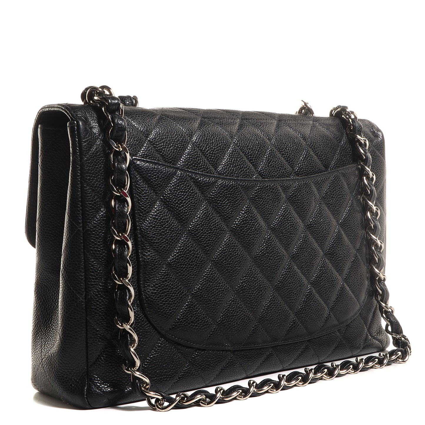 Caviar Jumbo Single Flap Black