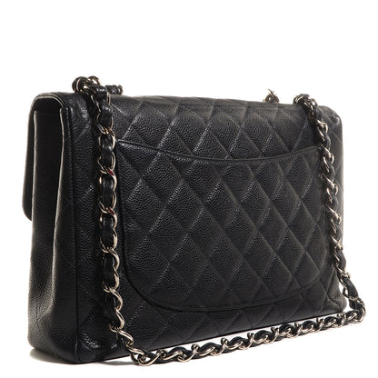Chanel Caviar Jumbo Single Flap Black 3 of 9