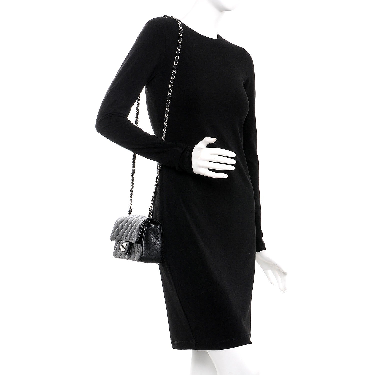 Chanel Caviar Quilted Mini Rectangular Flap Black 2 of 8