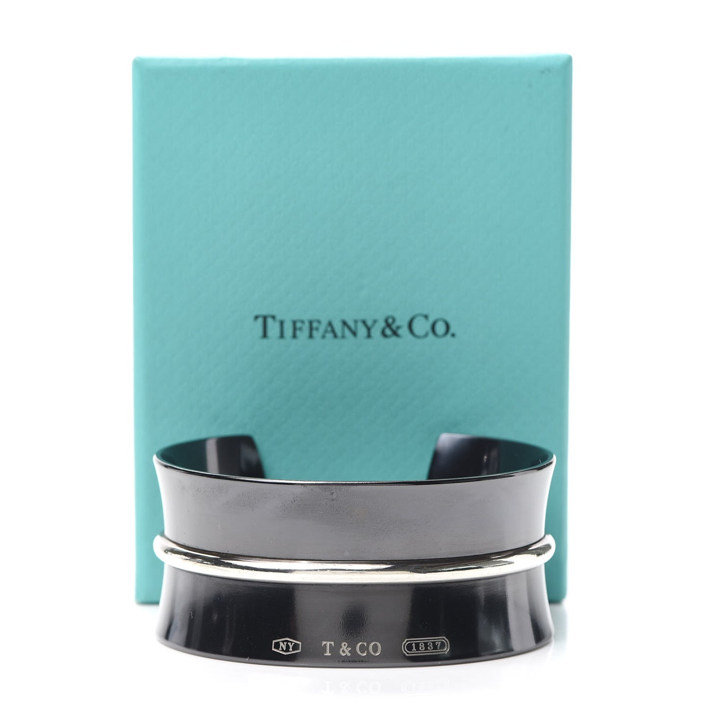 Sterling Silver Titanium 1837 Wide Belt Cuff Bracelet