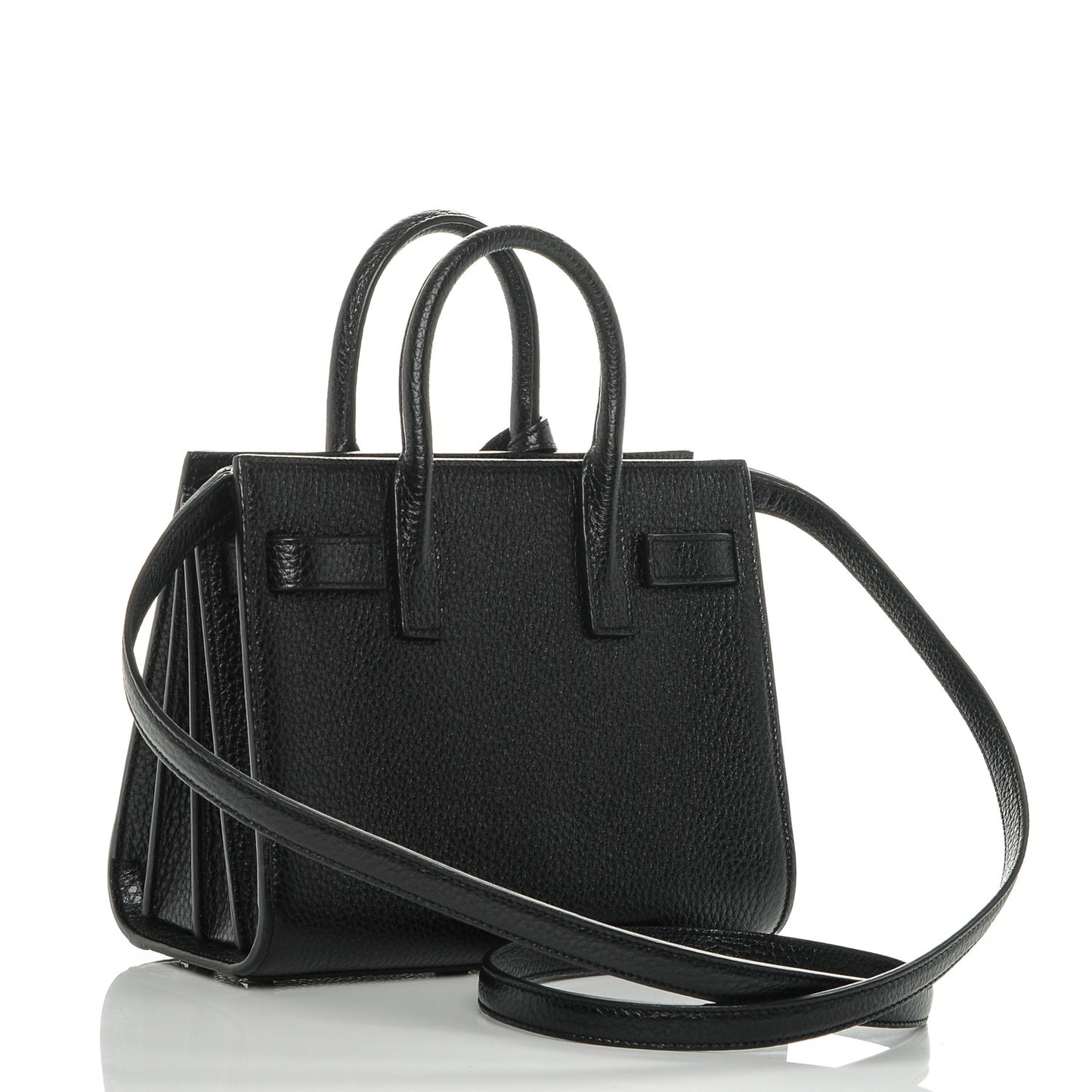 Grained Calfskin Nano Sac De Jour Black