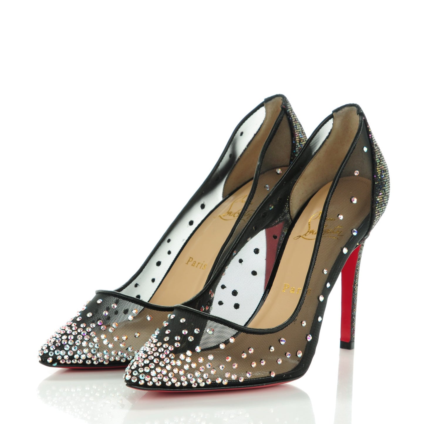 Crystal Strass Follies 100 Pumps 38.5 Black