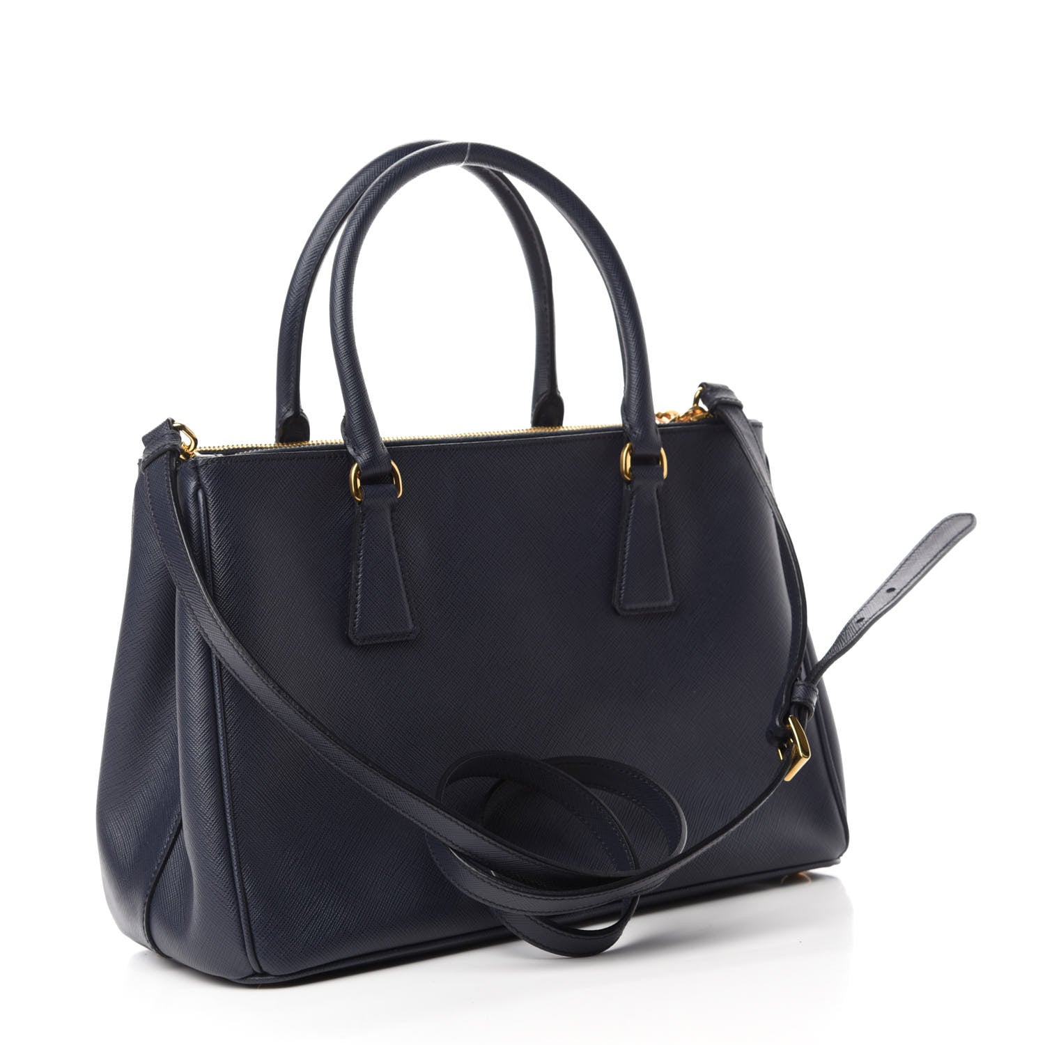 Prada Saffiano Small Galleria Double Zip Tote Baltico 3 of 10