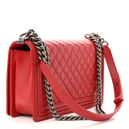 Chanel Calfskin Quilted New Medium Boy Flap Red 3 of 11