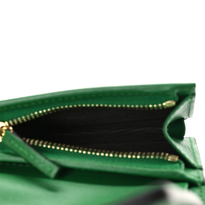 Gucci Calfskin GG Matelasse Card Case Wallet Spring Green 5 of 7