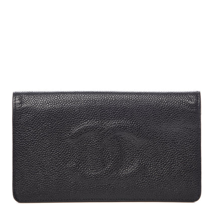 Chanel Caviar Timeless CC Yen Wallet Black 1 of 9