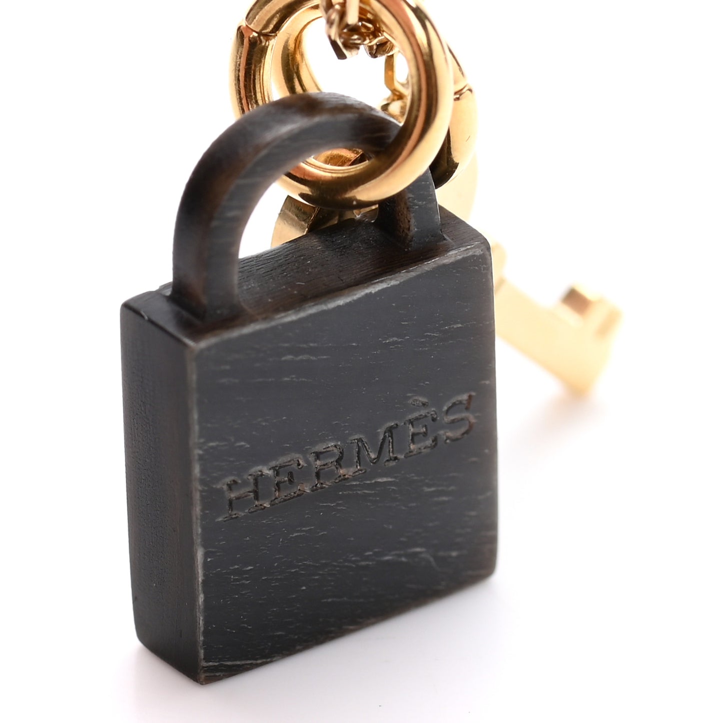 Permabrass Buffalo Horn Amulette Padlock PM Pendant Necklace