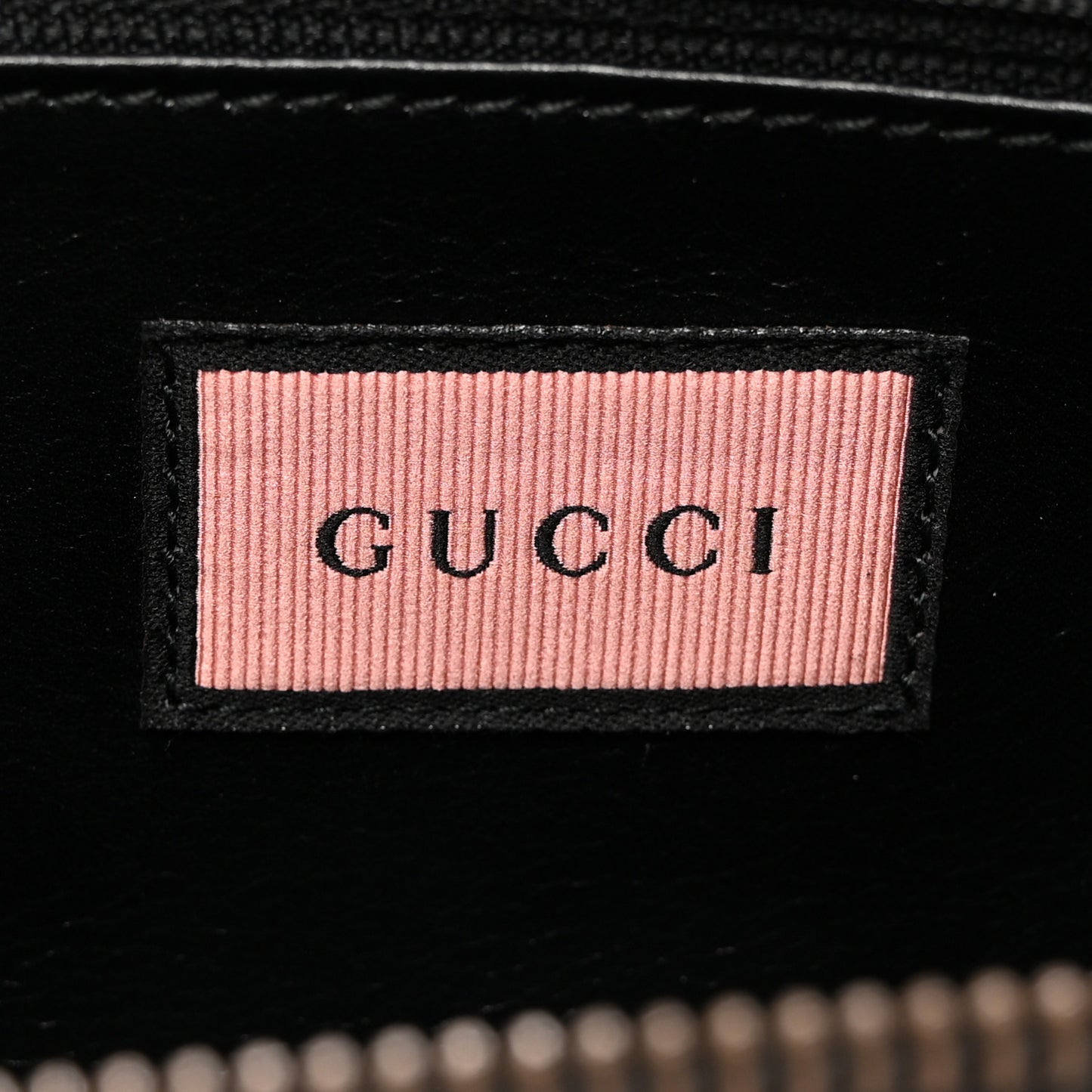 Calfskin Matelasse GucciGhost GG Marmont Zip Around Wallet Black New Acquamarine
