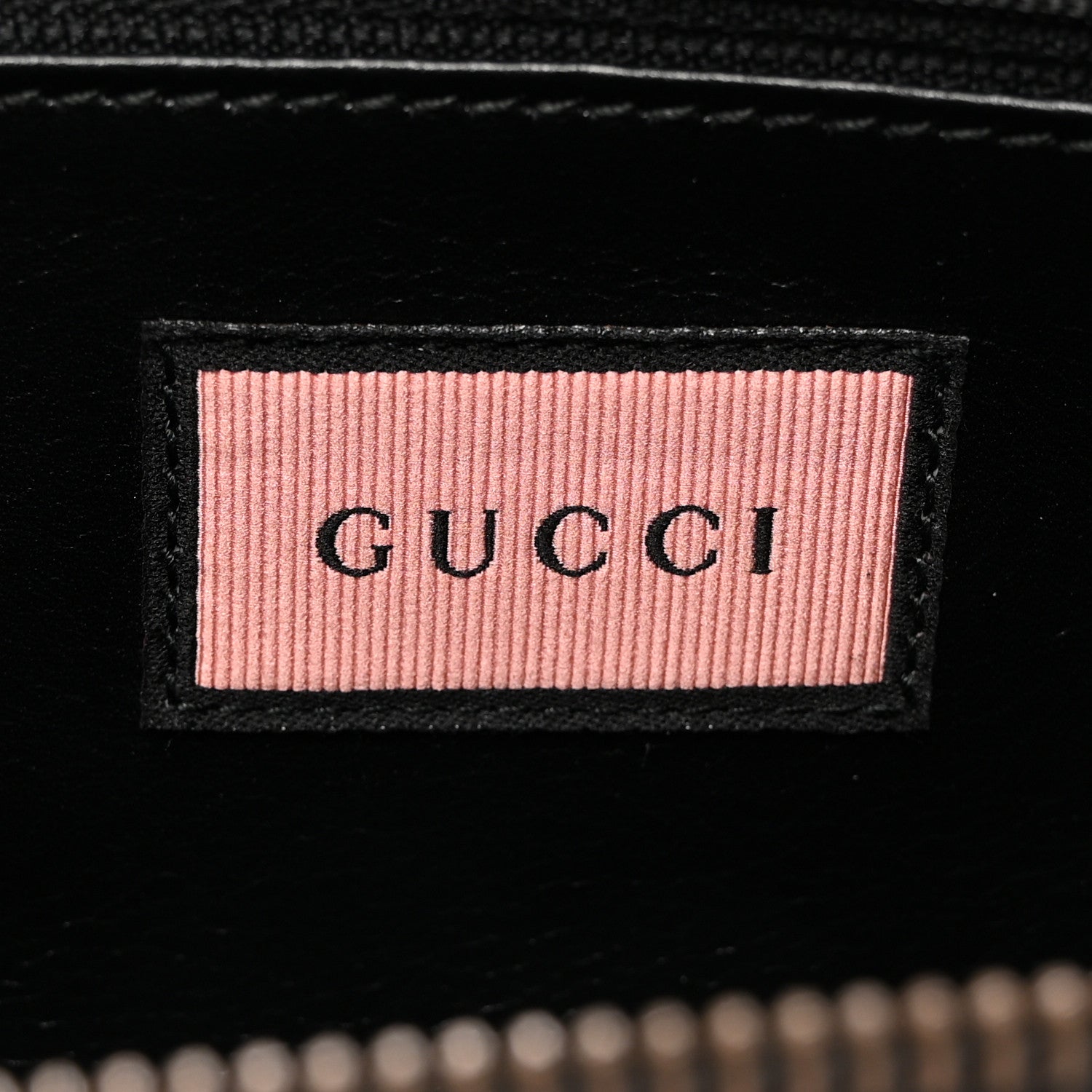 Gucci Calfskin Matelasse GucciGhost GG Marmont Zip Around Wallet Black New Acquamarine 6 of 7