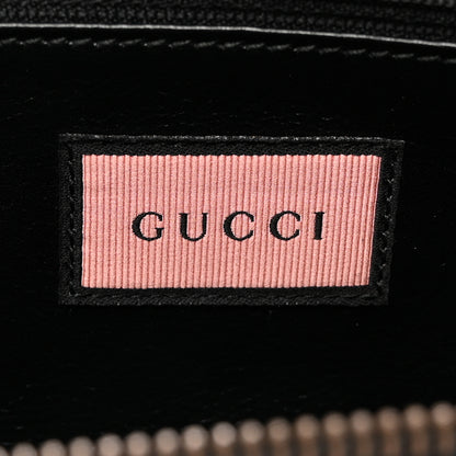 Gucci Calfskin Matelasse GucciGhost GG Marmont Zip Around Wallet Black New Acquamarine 6 of 7