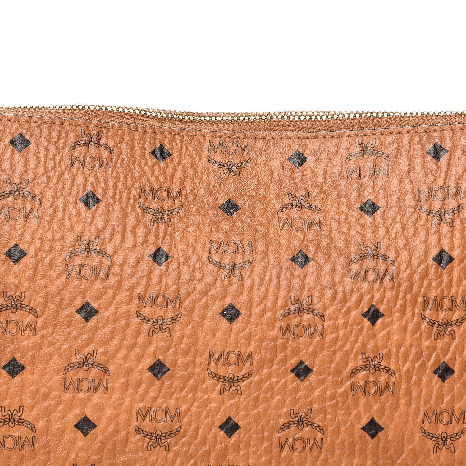 MCM Visetos Medium Crossbody Pouch Cognac 10 of 10