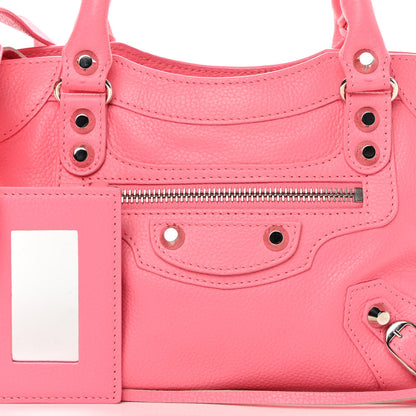 Balenciaga Veau Gravier Classic Silver Hardware Mini City Rose Dragee 8 of 11