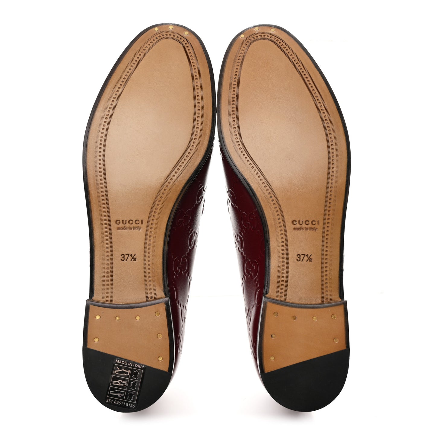 Guccissima Womens Jordaan Loafers 37.5 Rosso Ancora