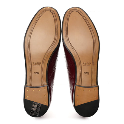 Gucci Guccissima Womens Jordaan Loafers 37.5 Rosso Ancora 6 of 11