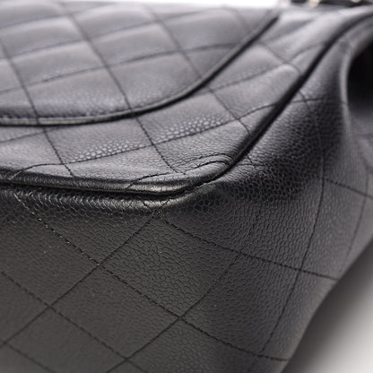 Chanel Caviar Quilted Jumbo Double Flap Black 10 of 14