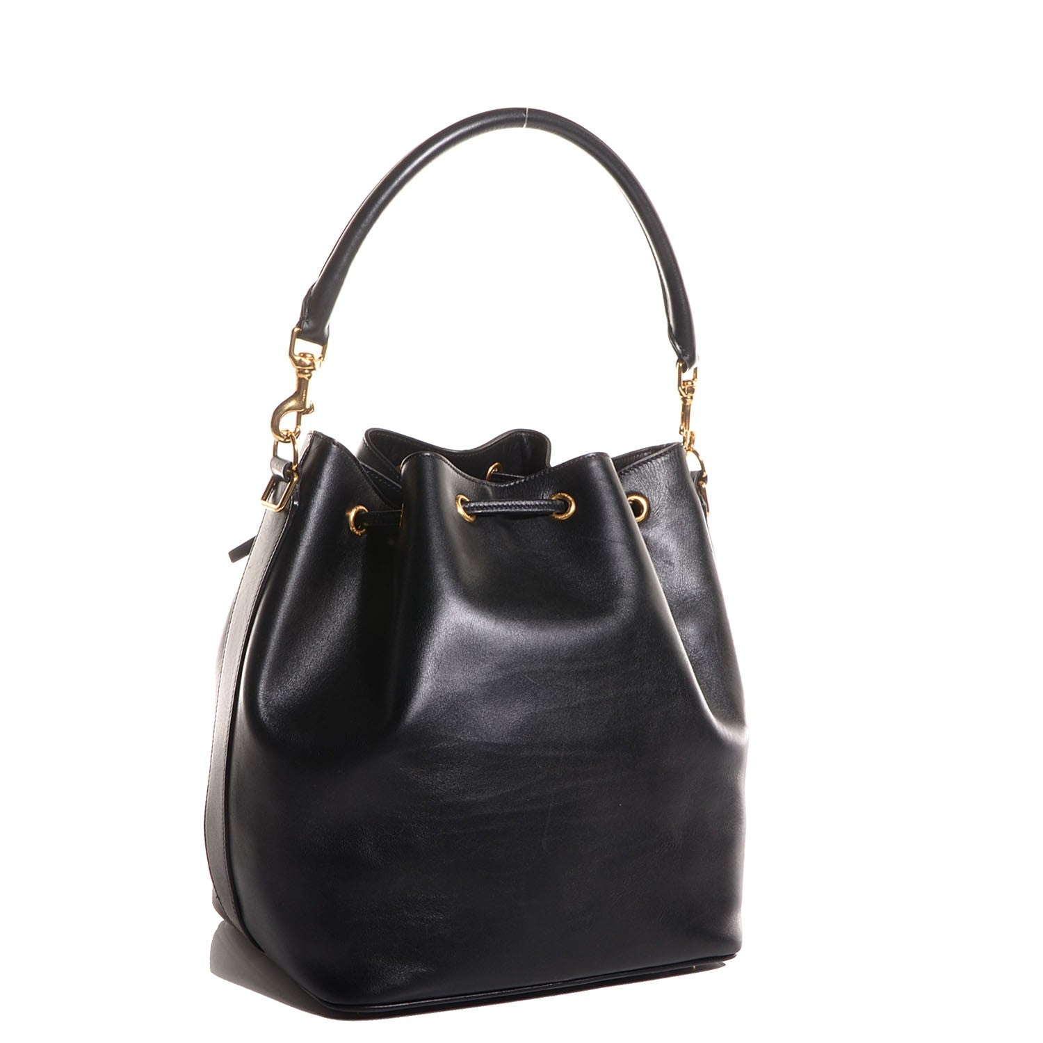 Saint Laurent Calfskin Large Emmanuelle Bucket Bag Black 3 of 8