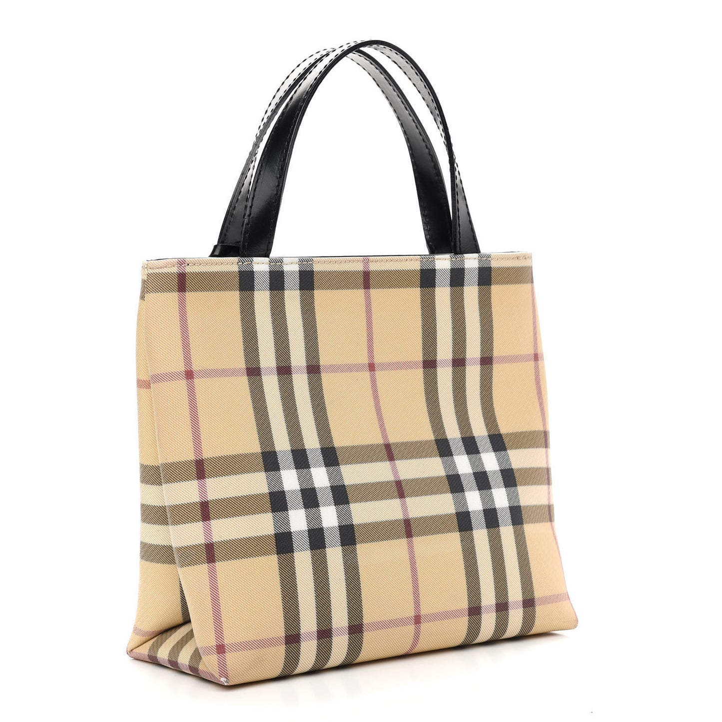 House Check Small Tote Black