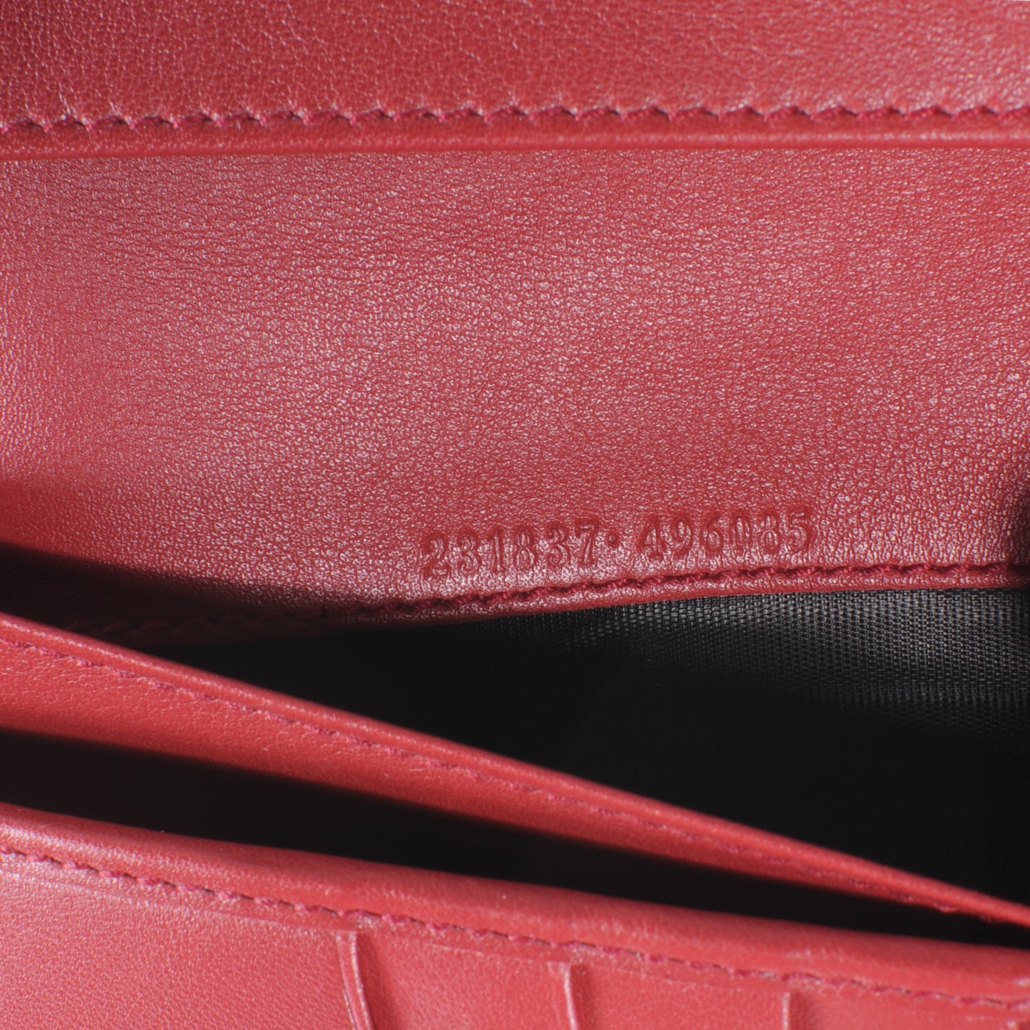 Guccissima Continental Wallet Red