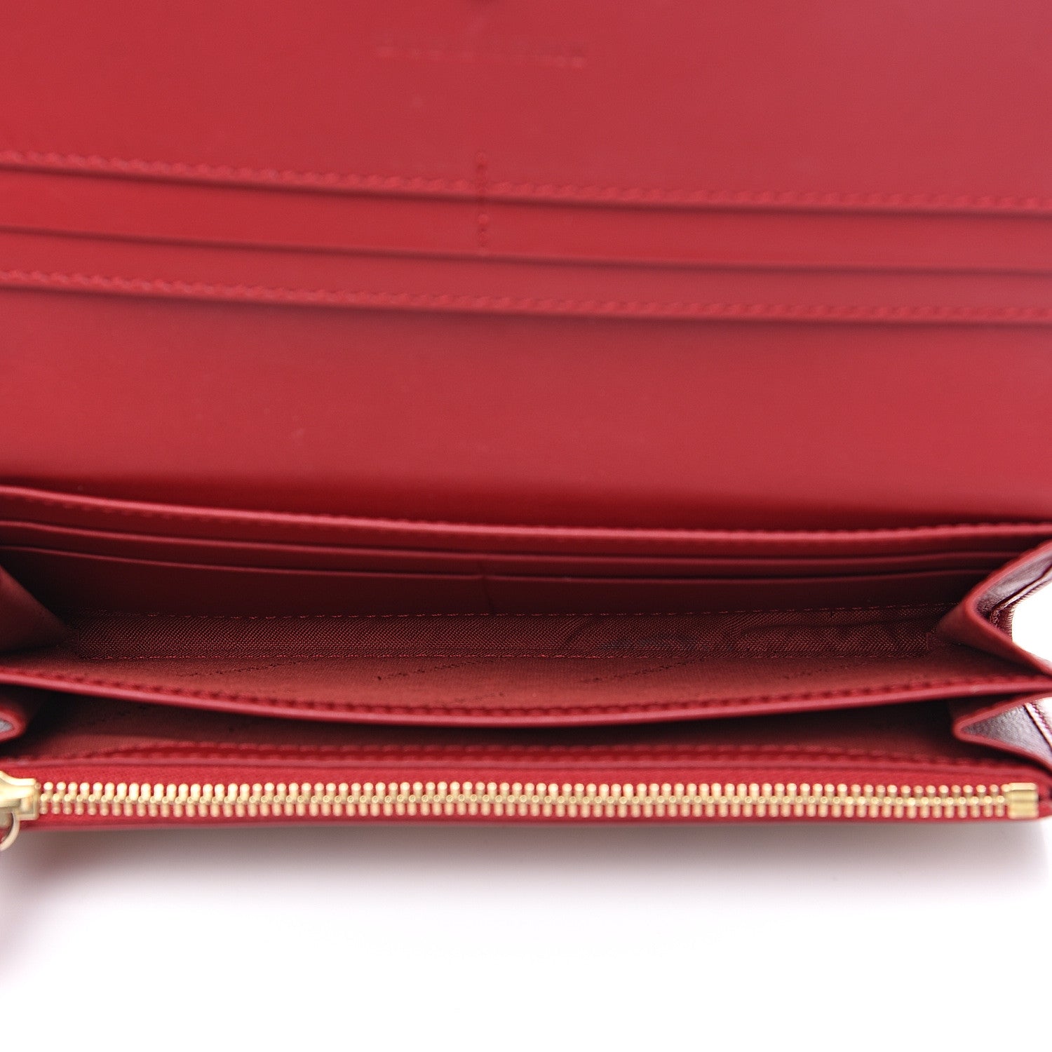 Burberry Calfskin House Check Continental Wallet Red 4 of 9