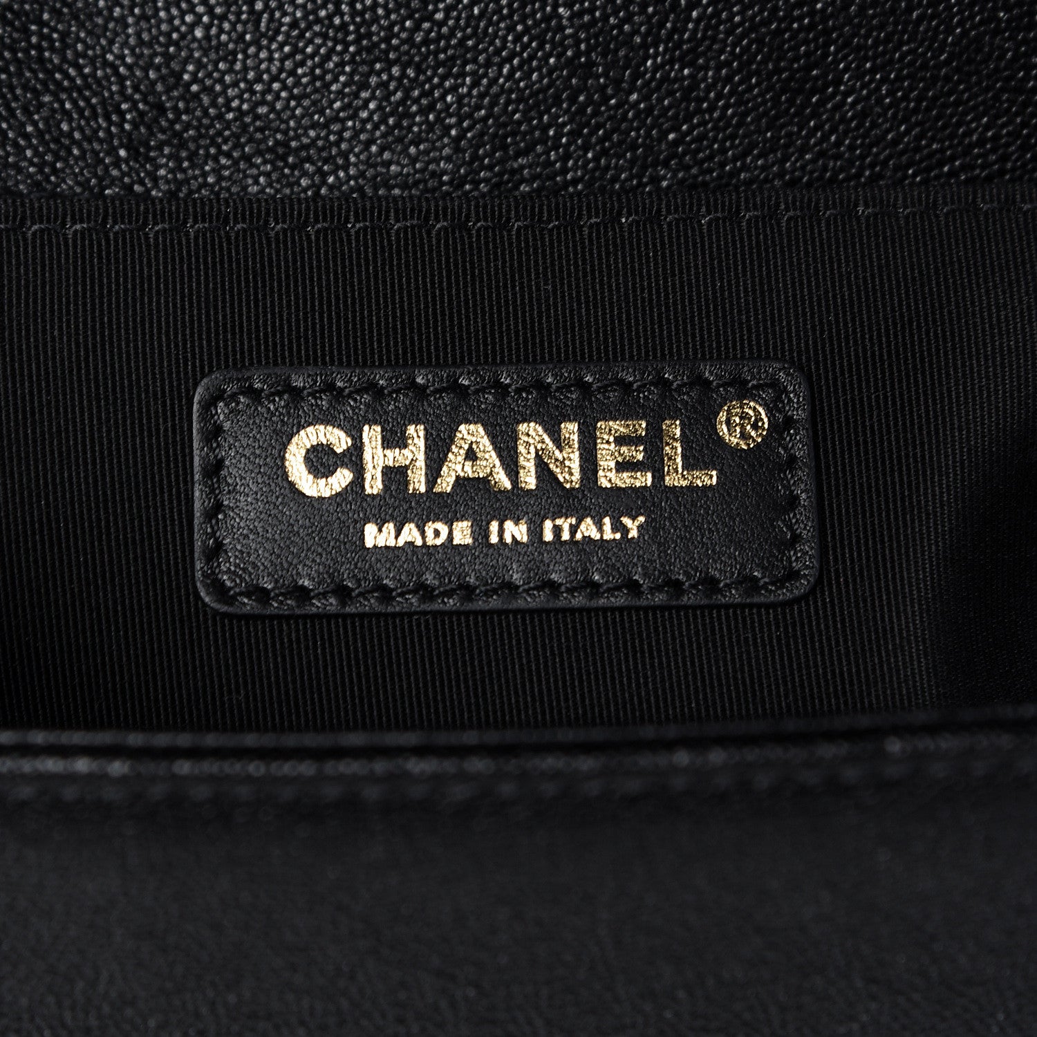 Chanel Caviar Chevron Quilted Medium Boy Flap Black 6 of 10