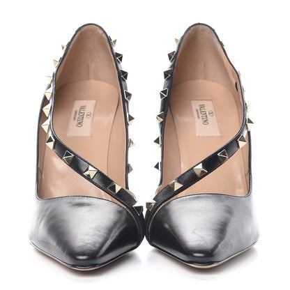 Valentino Garavani Nappa Rockstud Cross Strap D'Orsay 105mm Pumps 39.5 Black 2 of 8
