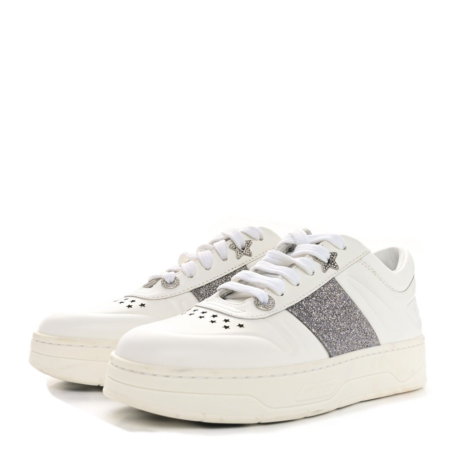 Calfskin Glitter Hawaii Sneakers 35 White