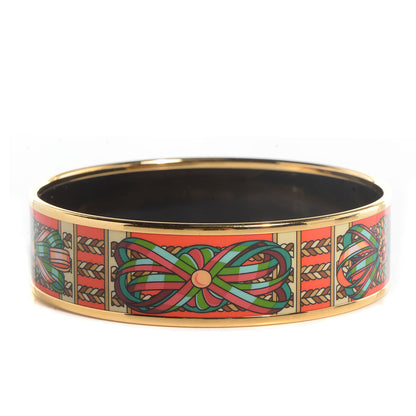 Hermes Enamel Printed Wide Rubans du Cheval Bracelet 65 3 of 6