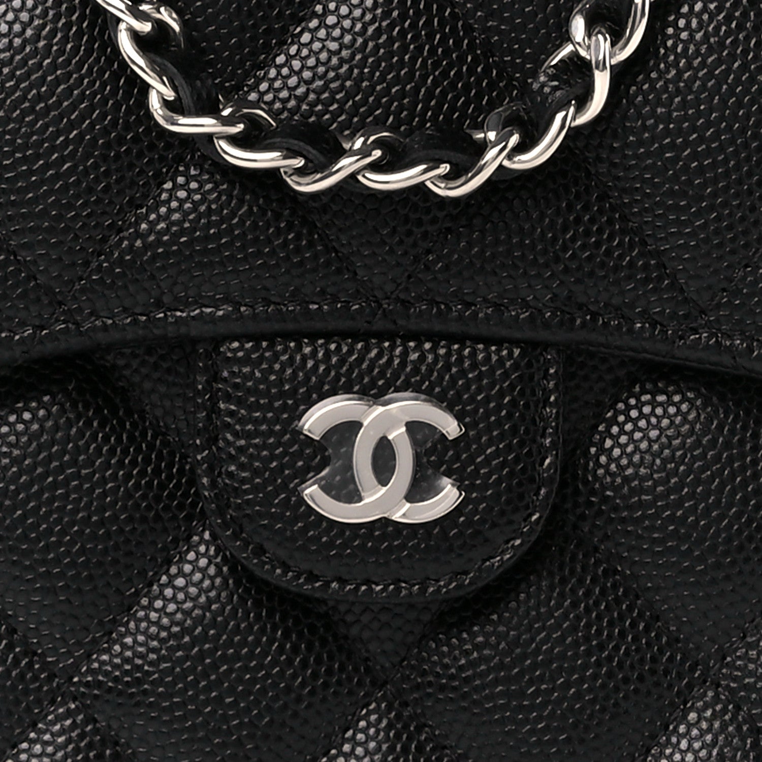 Chanel Caviar Quilted Classic Phone Holder Black 9 of 12