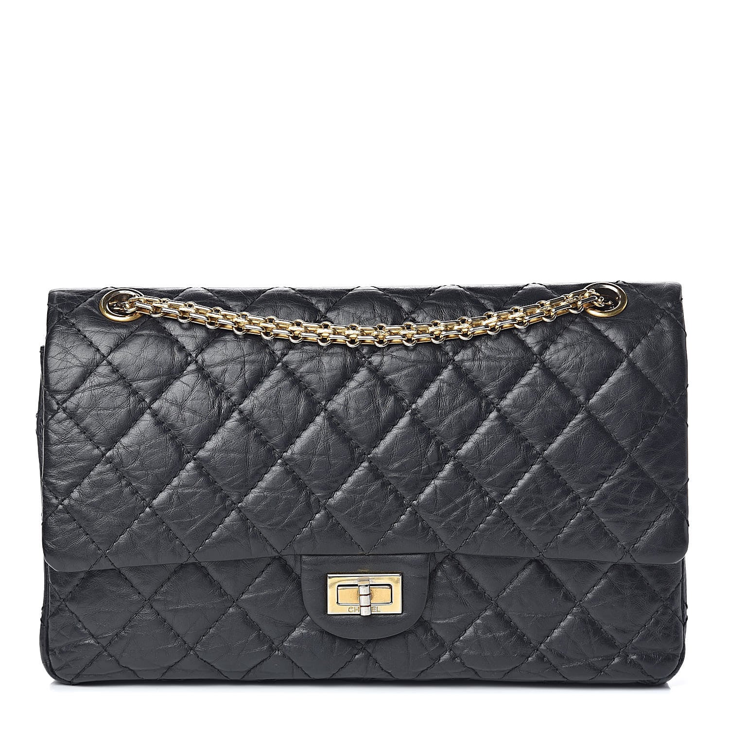 Chanel Aged Calfskin Quilted 2.55 Reissue 226 Flap Black 1 of 16
