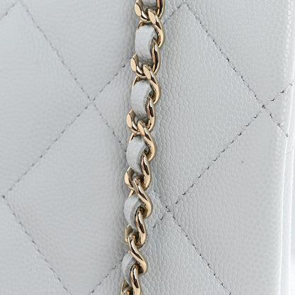 Chanel Caviar Quilted Mini Retro Twist Top Handle Flap Light Blue 12 of 12
