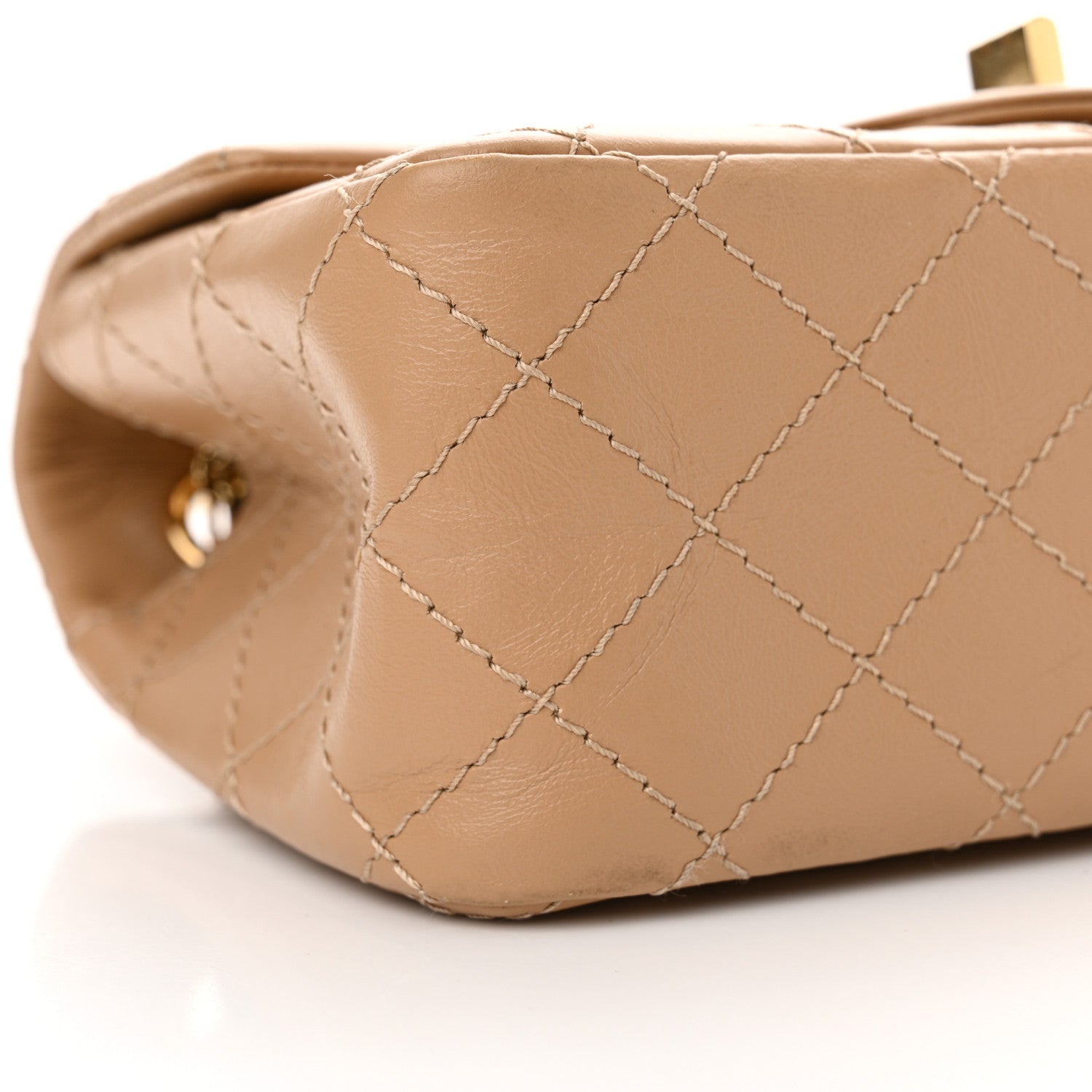 Chanel Aged Calfskin Quilted 2.55 Reissue Mini Flap Beige 10 of 10