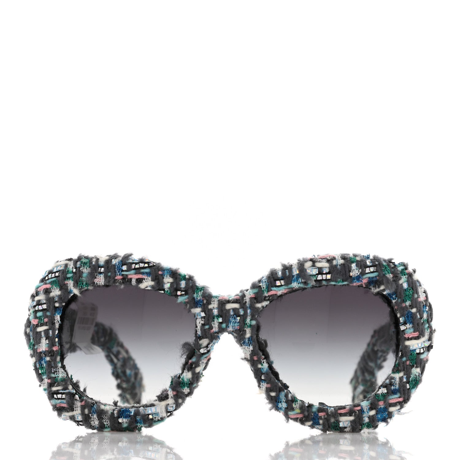 Chanel Tweed Sunglasses 71085 Blue Multicolor 4 of 14