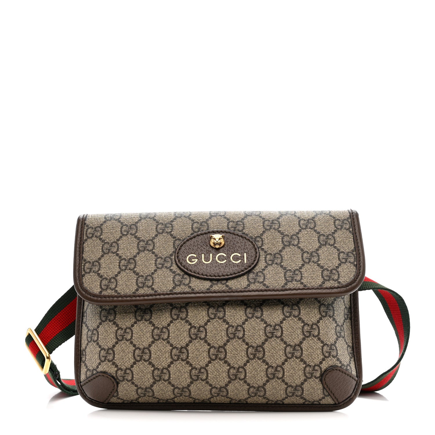 Gucci GG Supreme Monogram Neo Vintage Web Belt Bag Brown 1 of 16