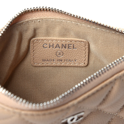 Chanel Caviar Quilted Small Cosmetic Case Beige 6 of 12