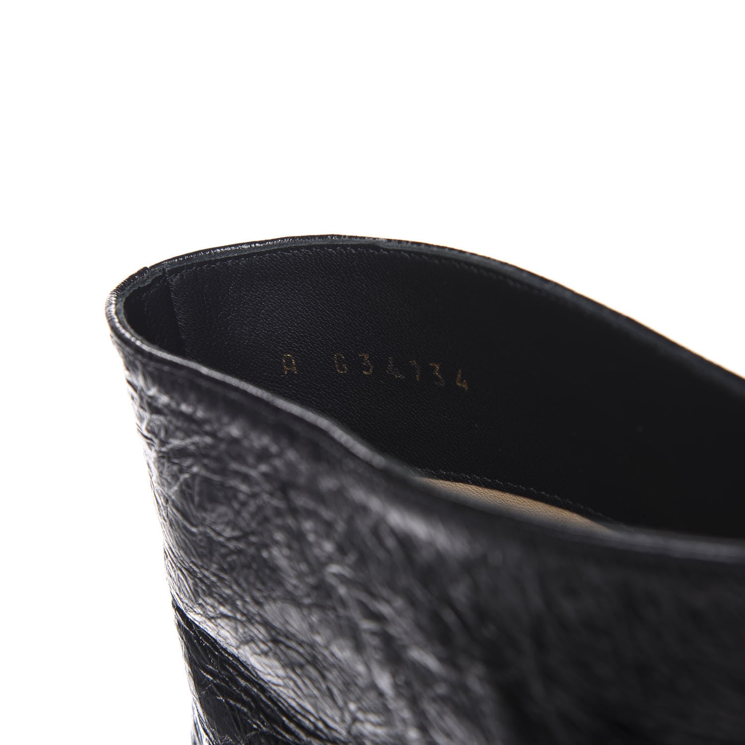 Chanel Crumpled Calfskin Satin Cap Toe Short Ankle Boots 39 Black 9 of 14