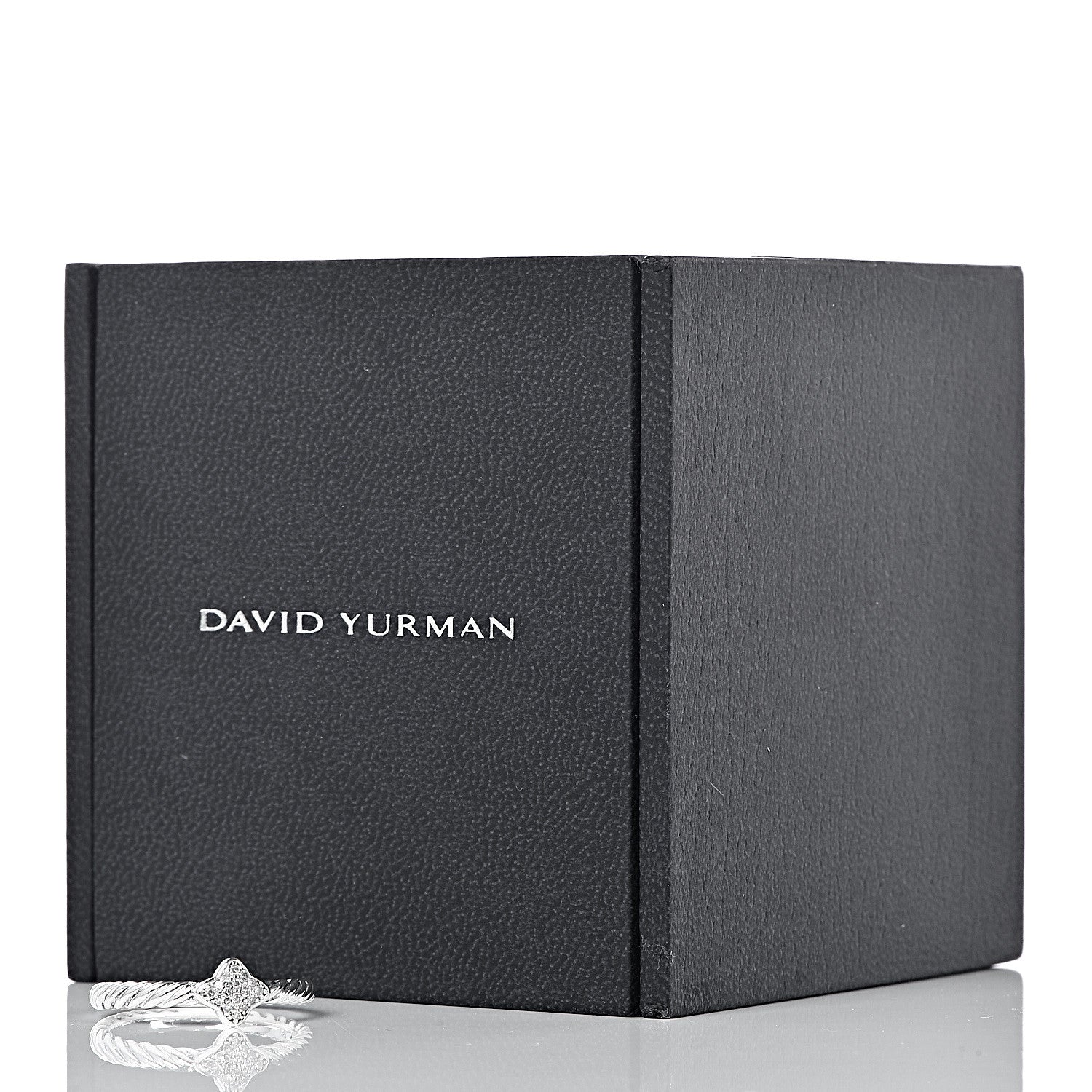 David Yurman Sterling Silver Diamond Quatrefoil Ring 52 6 6 of 6