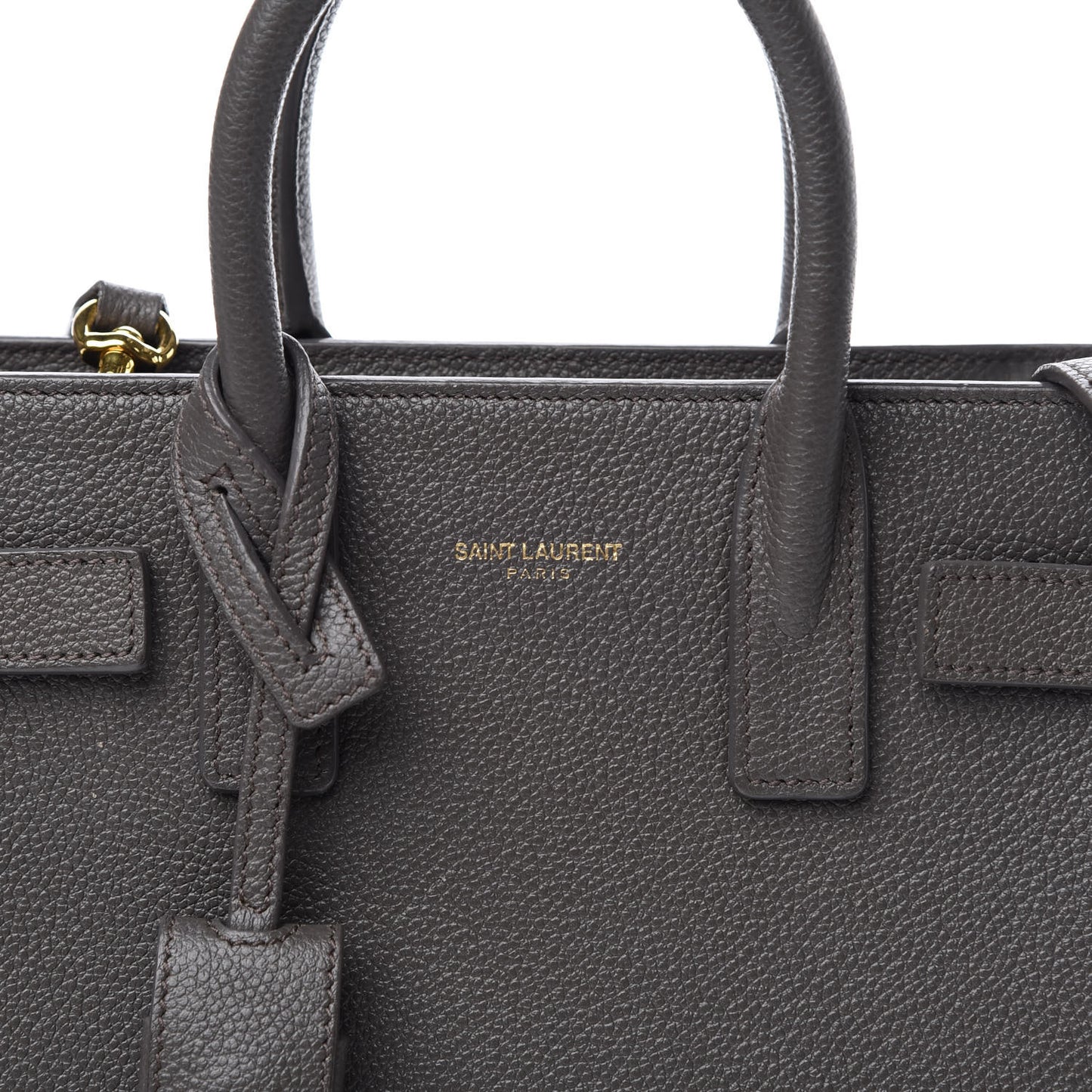Grained Calfskin Nano Sac De Jour Coal