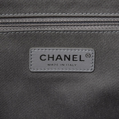 Chanel Woven Straw Raffia Large Deauville Tote Grey 6 of 8