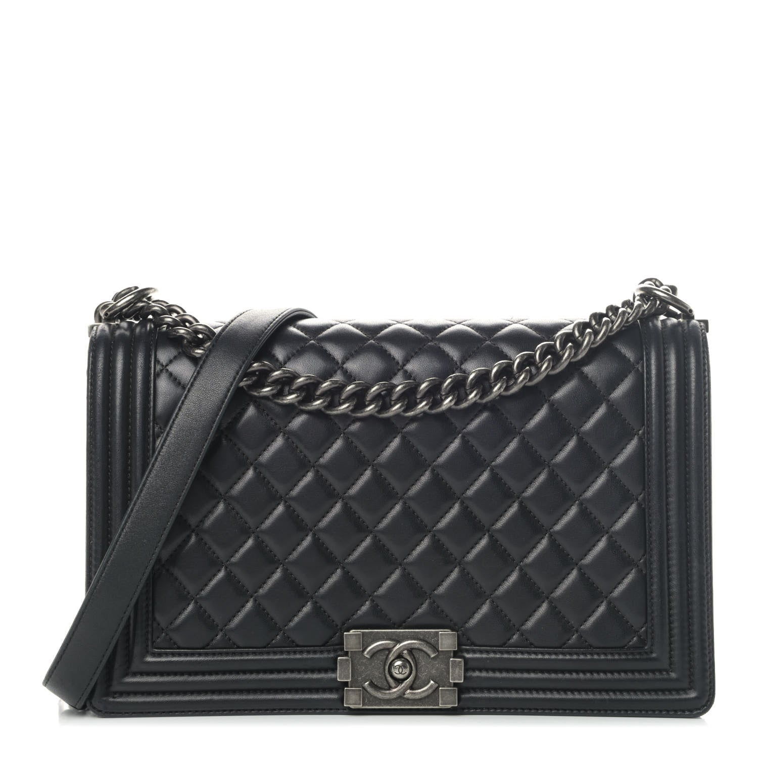 Chanel Lambskin Quilted New Medium Boy Flap Black 1 of 6