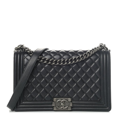 Chanel Lambskin Quilted New Medium Boy Flap Black 1 of 6