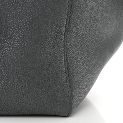 Celine Soft Grained Calfskin Small Belt Cabas Phantom Medium Grey 11 of 13